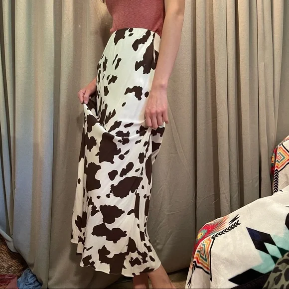 NWT asos cow print skirt